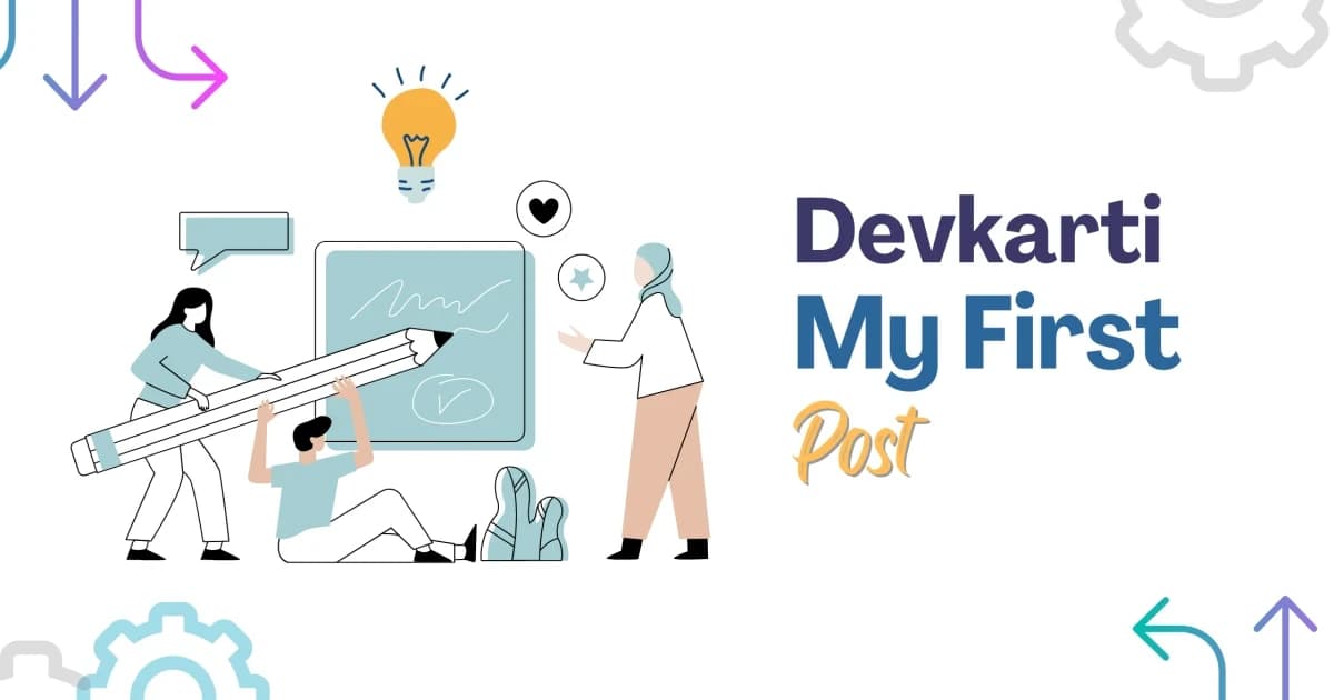 Image 0: My first post on devkarti.